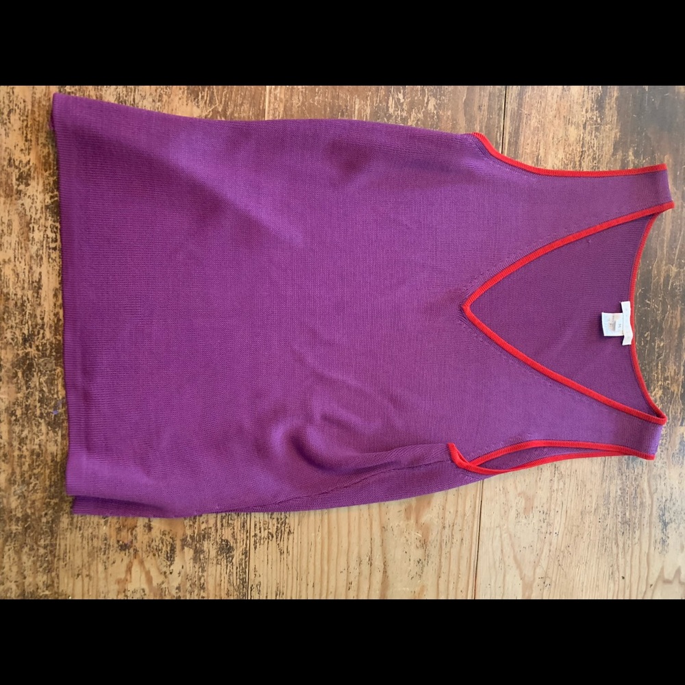 Designer Sample bold rayon v-neck dressy tank vest